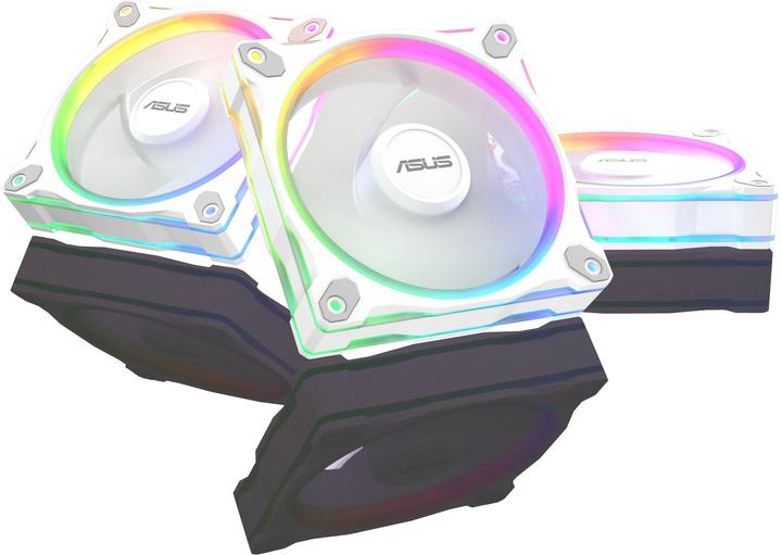 Actual product image ASUS PRIME MR120 FAN ARGB REVERSE WHITE 3IN1 (120 mm, 3 x)