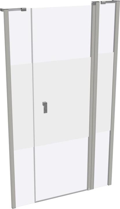 Actual product image Hüppe Design pure 4-corner swing door with fixed segment and side panel in niche, width:110cm height:190cm (200 cm, 110 cm, 190 cm)
