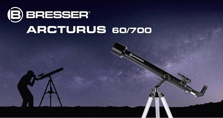 Actual product image Bresser Arcturus 60/700 AZ lens telescope carbon design