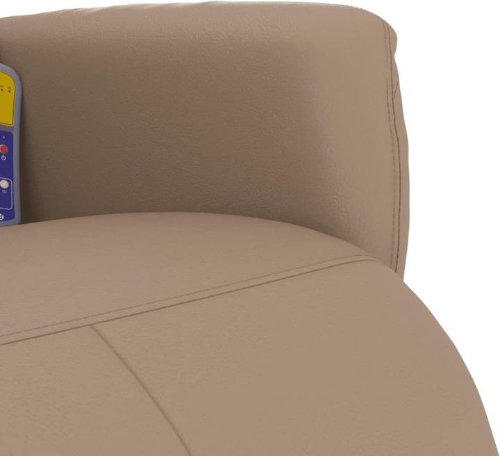 Actual product image vidaXL Massage chair with footrest cappuccino-brown