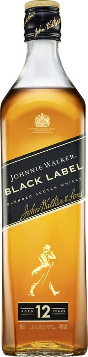 Actual product image Johnnie Walker 12 Years Black Label (Scotch whisky, Blended Whisky, 1 x 70 cl)