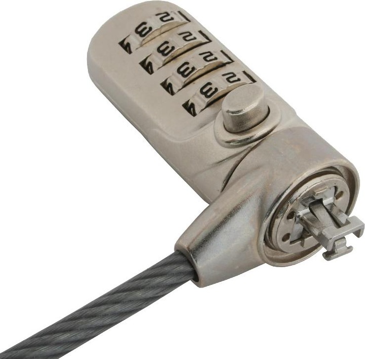 Image du produit InLine ® Verrou de sécurité pour ordinateur portable, avec combinaison de chiffres, 4,4mm x 2m