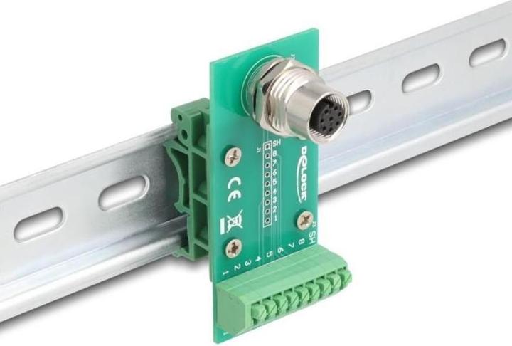 Image du produit Delock Module de transfert M12 Adaptateur 8 broches A-codé femelle vers 9