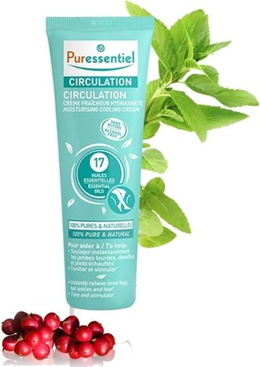 Actual product image Puressentiel Circulation Moisturising Cream with 17 Essential Oils 100ml (Body cream, 100 ml)