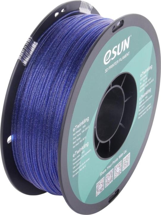 Immagine prodotto eSUN ETWINKLING 1,75mm BLU 1kg FILAMENTI 3D (PLA, 1.75 mm, 1000 g, Blu)