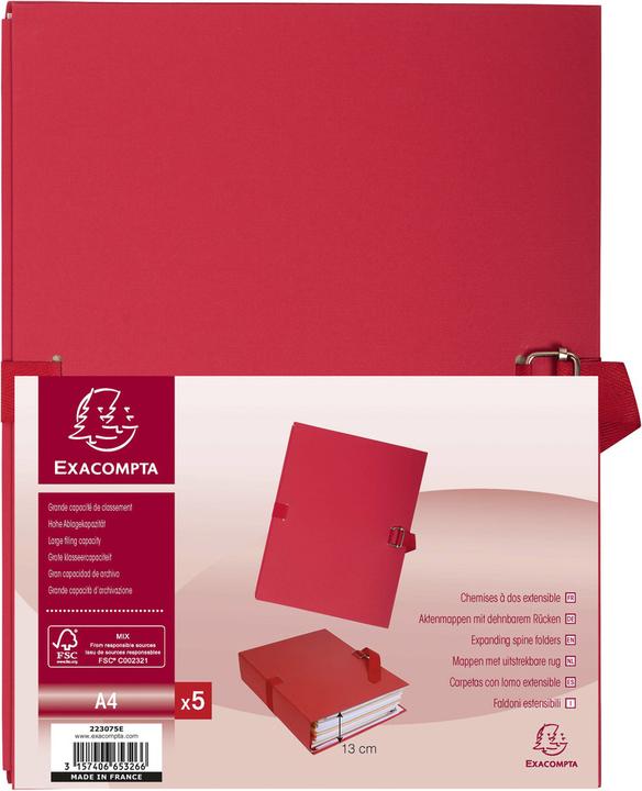 Image du produit Exacompta Chemises à dos extensible (A4, 5x)