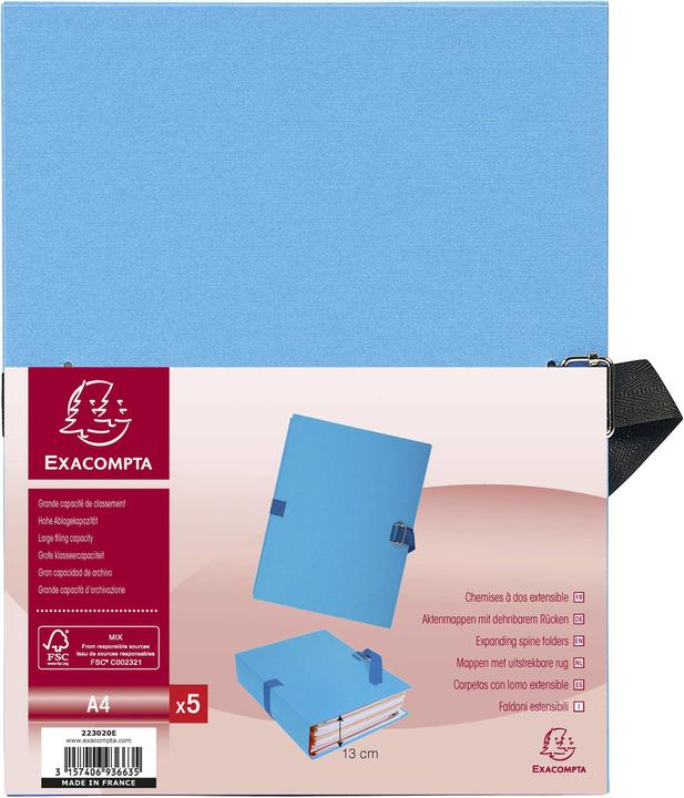 Image du produit Exacompta Chemises à dos extensible (A4, 5x)