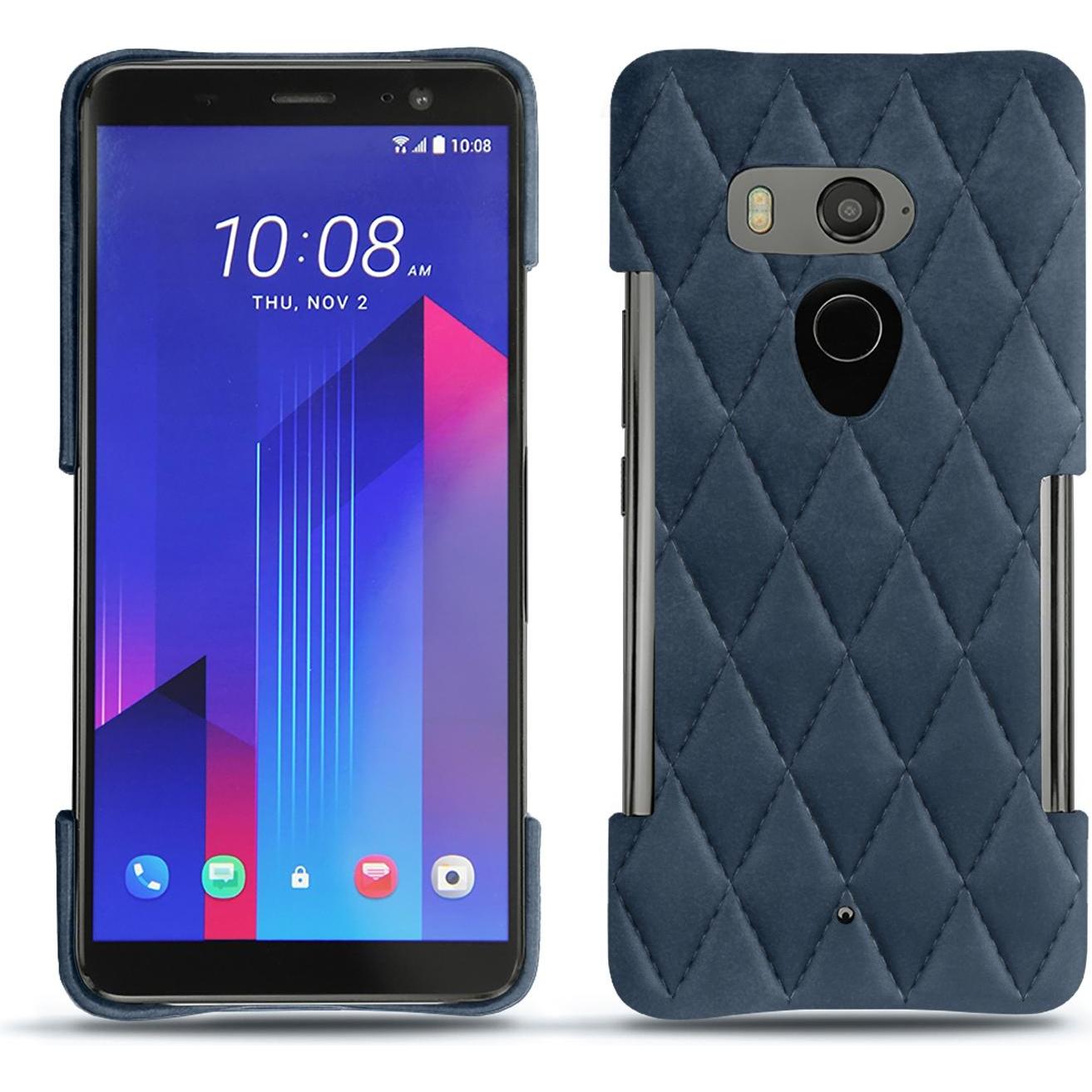 Noreve Lederschutzhülle (HTC U11+), Smartphone Hülle, Blau