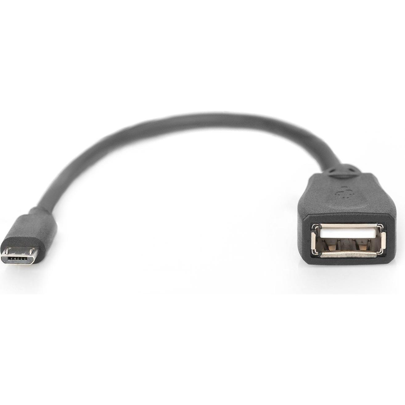 Thumbnail - Digitus USB-Adapterkabel, OTG (0.20 m, USB 2.0), USB Kabel