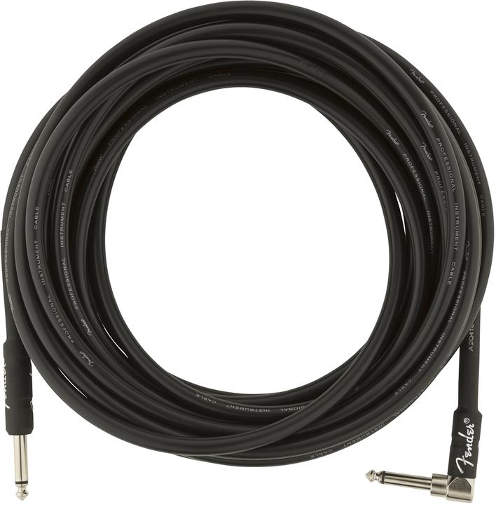 Image du produit Fender Câble Professional 7,5m bk angled (7.50 m, Câble jack 6,3 mm)