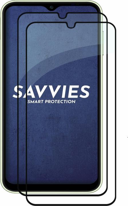 Produktbild Savvies Full-Screen Displayschutz Panzerglas Schutzglas (2 Stück, Samsung Galaxy A14 5G)