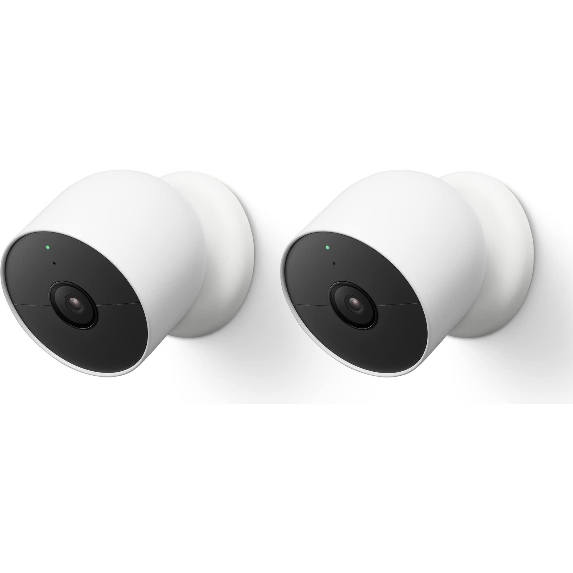 Google Nest Cam 2PK (1920 x 1080 Pixels), Netzwerkkamera, Weiss