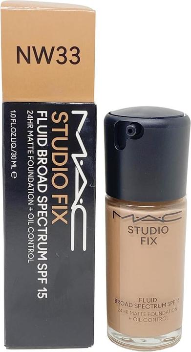 Actual product image MAC Cosmetics Studio Fix Fluid Fond de Teint Sun Protection Factor 15 (re) NW33 (DN33)