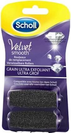 Scholl Velvet Smooth Express Pedi Crystal Diamonds Ultra Exfoliating Grain Cartridges For Electric (2 x)