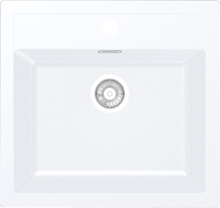 Actual product image Franke Tectonite sink, Sirius SID 610-50, Arctic White (Fitted sink, 53 cm, 56 cm)