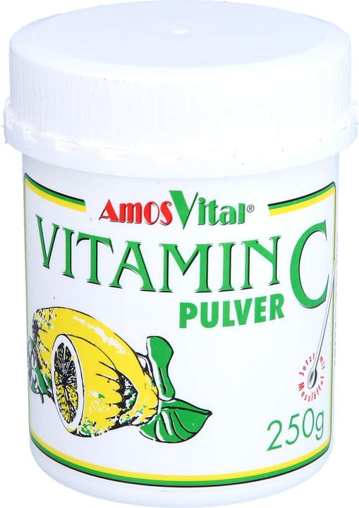 Nährwerte und Zutaten AmosVital Vitamin C Pulver, 250 g Pulver (1 Stück, Pulver, 250 g)