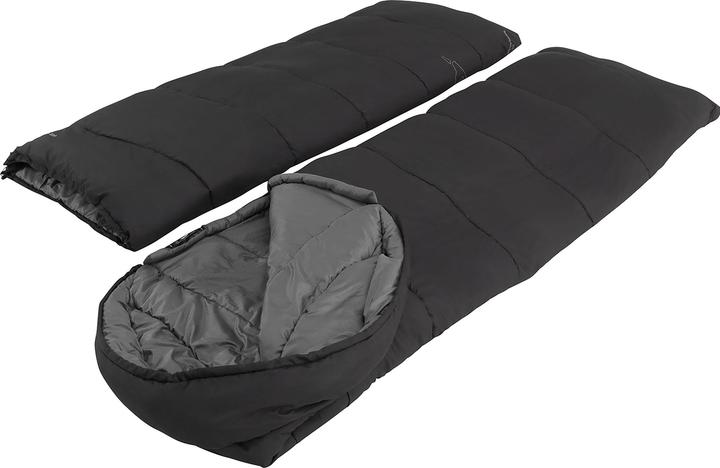 Produktbild Easy Camp Schlafsack Raven Square Double 5?C (schwarz, Modell 2025) (220 cm)