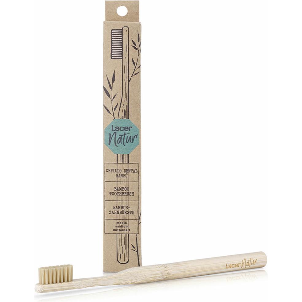 Lacer, Handzahnbürste, Natur Bambus-Zahnbürste Medium für Erwachsene 1U (1 x)