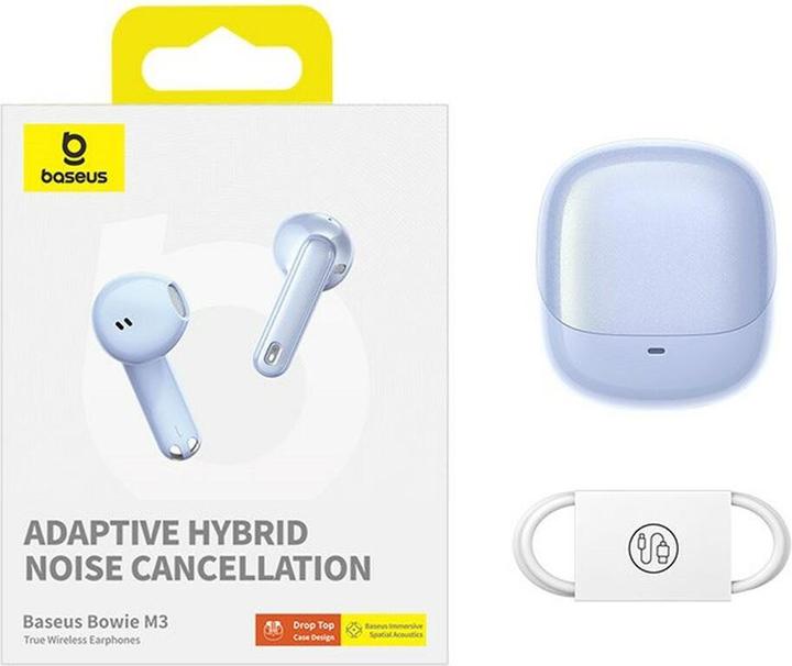 Image du produit Baseus Ecouteurs Bowie M3 True Wireless Bleu Galaxie (ANC, 30 h, Sans fil)
