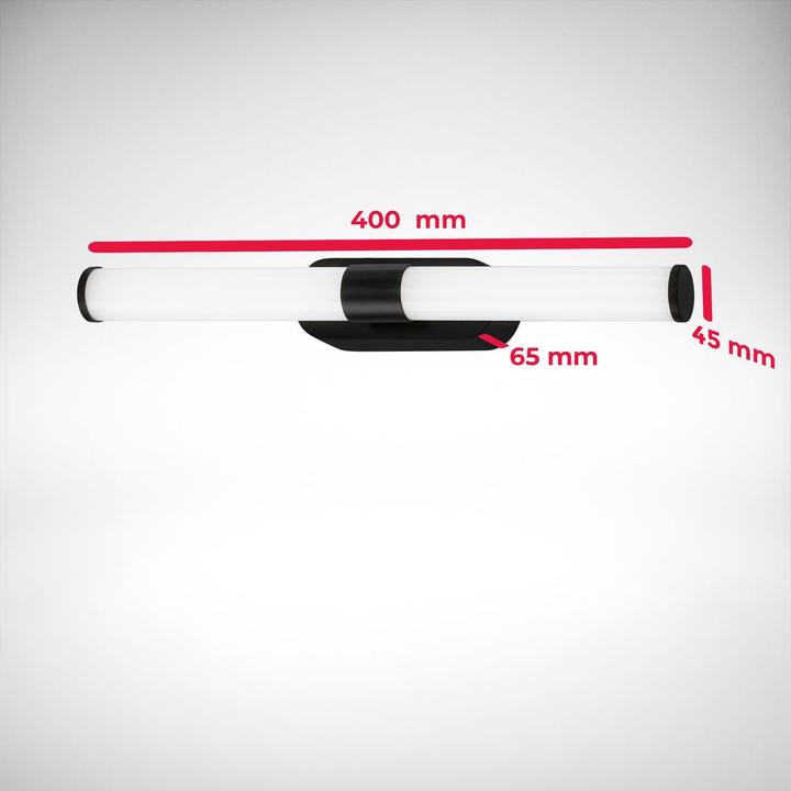 Produktbild B.K.Licht LED-Badezimmerleuchte, schwarz, 1xLED/7W