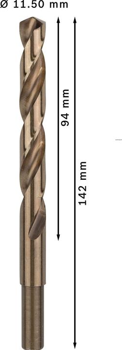 Produktbild Bosch Professional Zubehör PRO Stainless Steel HSS-Co Spiralbohrer, 11,5 x 94 x 142 mm (11.5 mm)