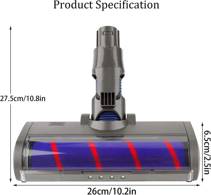 Actual product image Weile Replacement Soft Roller Cleaning Head for Dyson