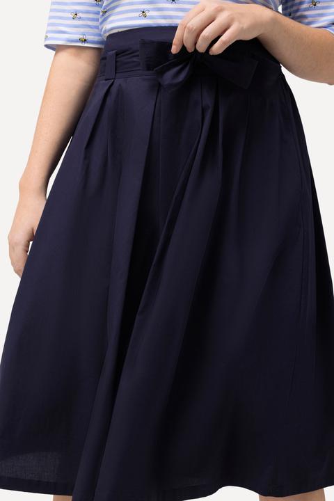 Image du produit Ulla Popken Jupe plissée avec taille confortable à cordon, ligne A (50)