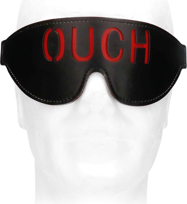Actual product image Ouch! Bonded Leather Eye-Mask "Ouch" - With Elastic Straps