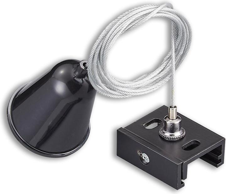 Image du produit Isoled Suspension à fil DALI à 3 circuits avec contrepartie, y compris baldaquin et fil d'acier, noir, 1