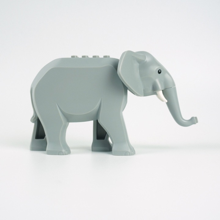 Productafbeelding LEGO Olifant dierentuin dieren - set van 2 met korte en lange slagtanden - NIEUW! Aantal 2x