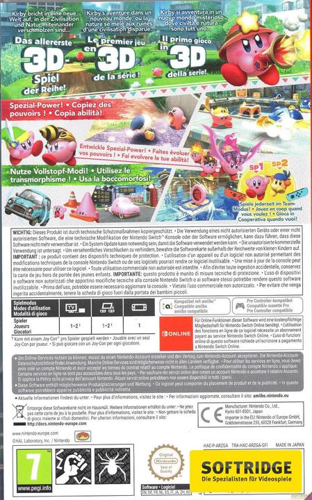 Produktbild Nintendo Kirby und das vergessene Land (Switch, DE, FR, IT)