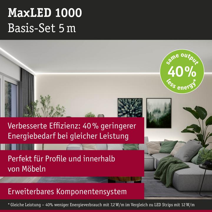 Actual product image Paulmann MaxLED 1000 Basisset (Neutral White, 500 cm, Indoor)