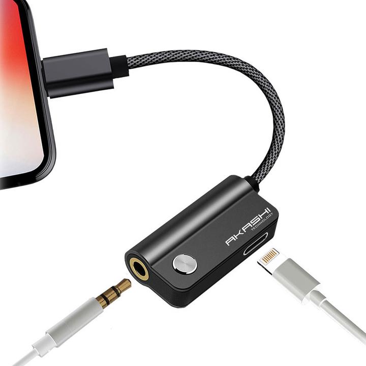 Produktbild Akashi Lightning Audio- & Ladeadapter (3.5mm Klinke, 3.5mm Klinke)