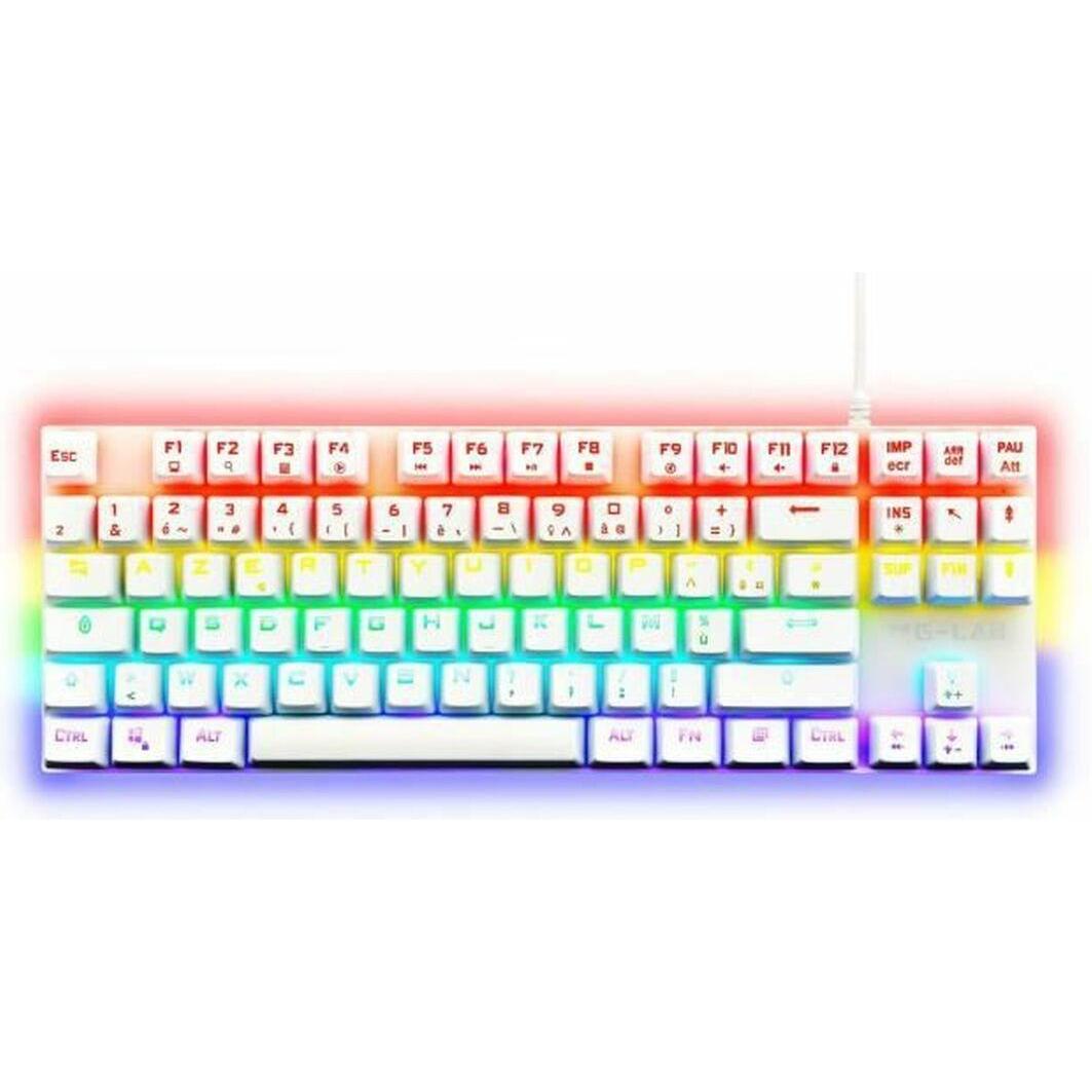 The G-Lab Tastiera da gioco Mercury AZERTY (FR), Tastiera, Bianco