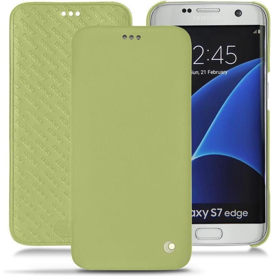 Noreve Lederschutzhülle horizontal (Samsung Galaxy S7 Edge), Smartphone Hülle, Grün