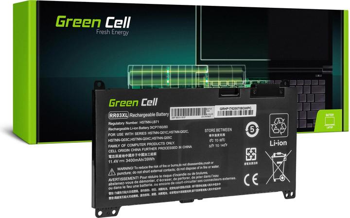 Immagine prodotto GreenCell CELL Baterija RR03XL per HP ProBook 430 G4 G5 440 G4 G5 450 G4 G5 455 G4 G5 470 G4 G5 (6 cubicoli, 3400 mAh)