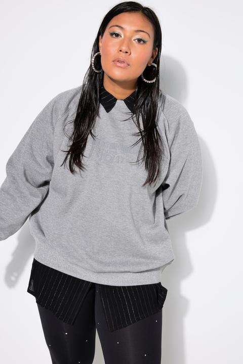 Produktbild Studio Untold Sweatshirt, oversized, Glitzereffekt, Statement Print (50, 52)