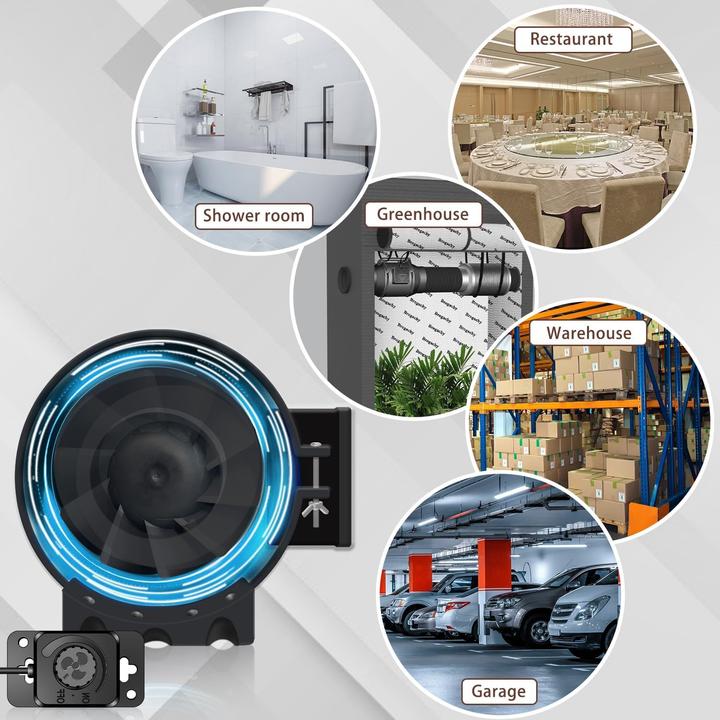 Actual product image Aygrochy 150mm controllable tube fan with speed controller (32 dB)