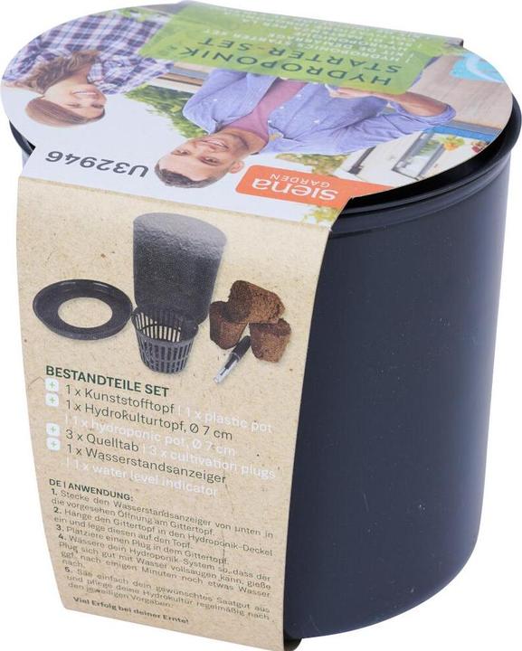 Produktbild Siena Garden Hydroponik-Starter-Kit anthrazit