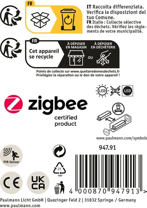 Actual product image Paulmann Outdoor wall light Alara (600 lm, IP44)