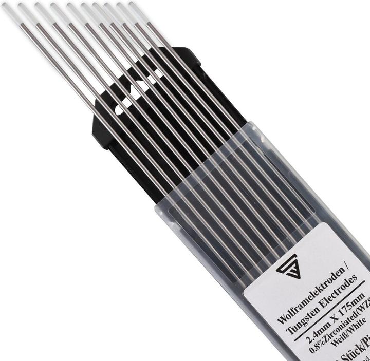 Actual product image Stahlwerk Tungsten electrodes / welding electrodes WZ 2.4 x 175 mm white set of 10