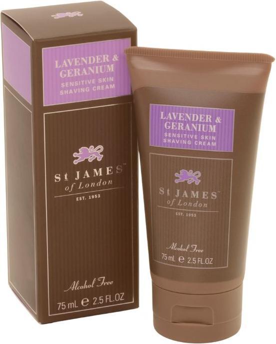 Actual product image St. James of London Lavender & Geranium Shaving Cream in Tube (75 ml, Shaving cream)