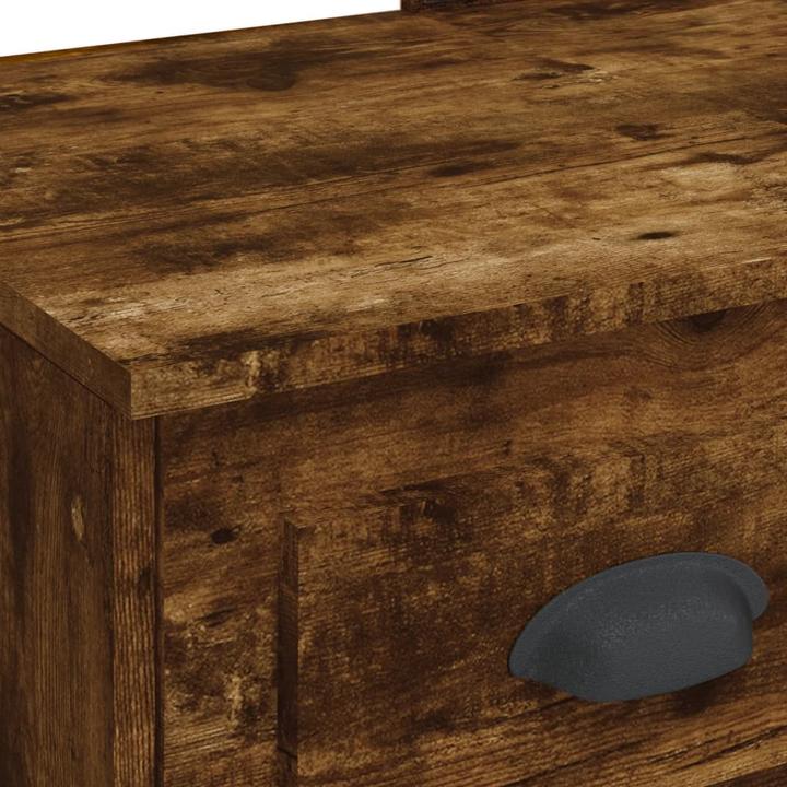 Image du produit VidaXL Coiffeuse avec lampes LED Chêne fumé 90x42x132,5 (90 x 42 x 132.5 cm)