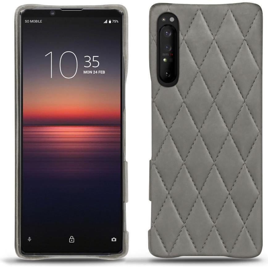 Thumbnail - Noreve Lederschutzhülle (Sony Xperia 1 II), Smartphone Hülle, Grau