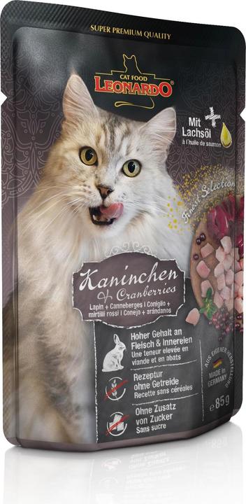 Actual product image Leonardo Cat Food Rabbit & Cranberries (Adult, 1 pcs., 85 g)