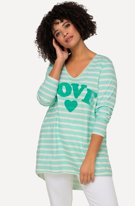 Immagine prodotto Angel of Style Longshirt, geringelt, LOVE Druck Langarm (52)