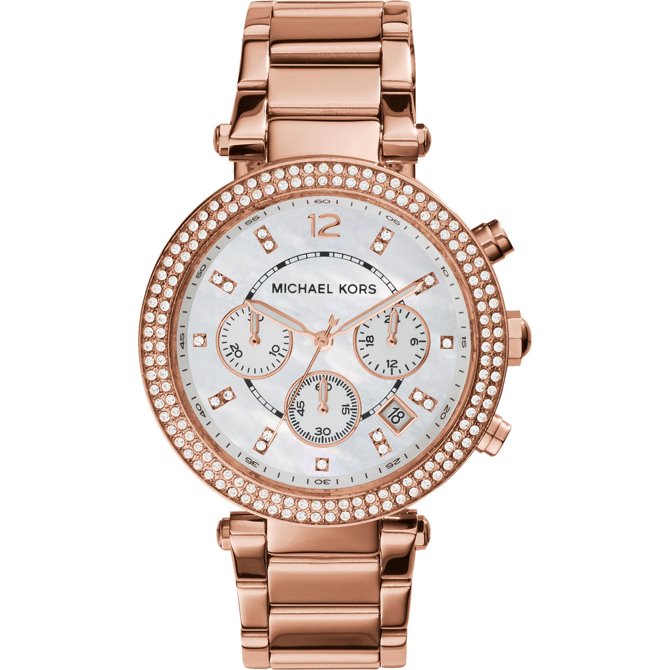 Michael Kors, Armbanduhr, Parker, Gold, (Chronograph, 39 mm)