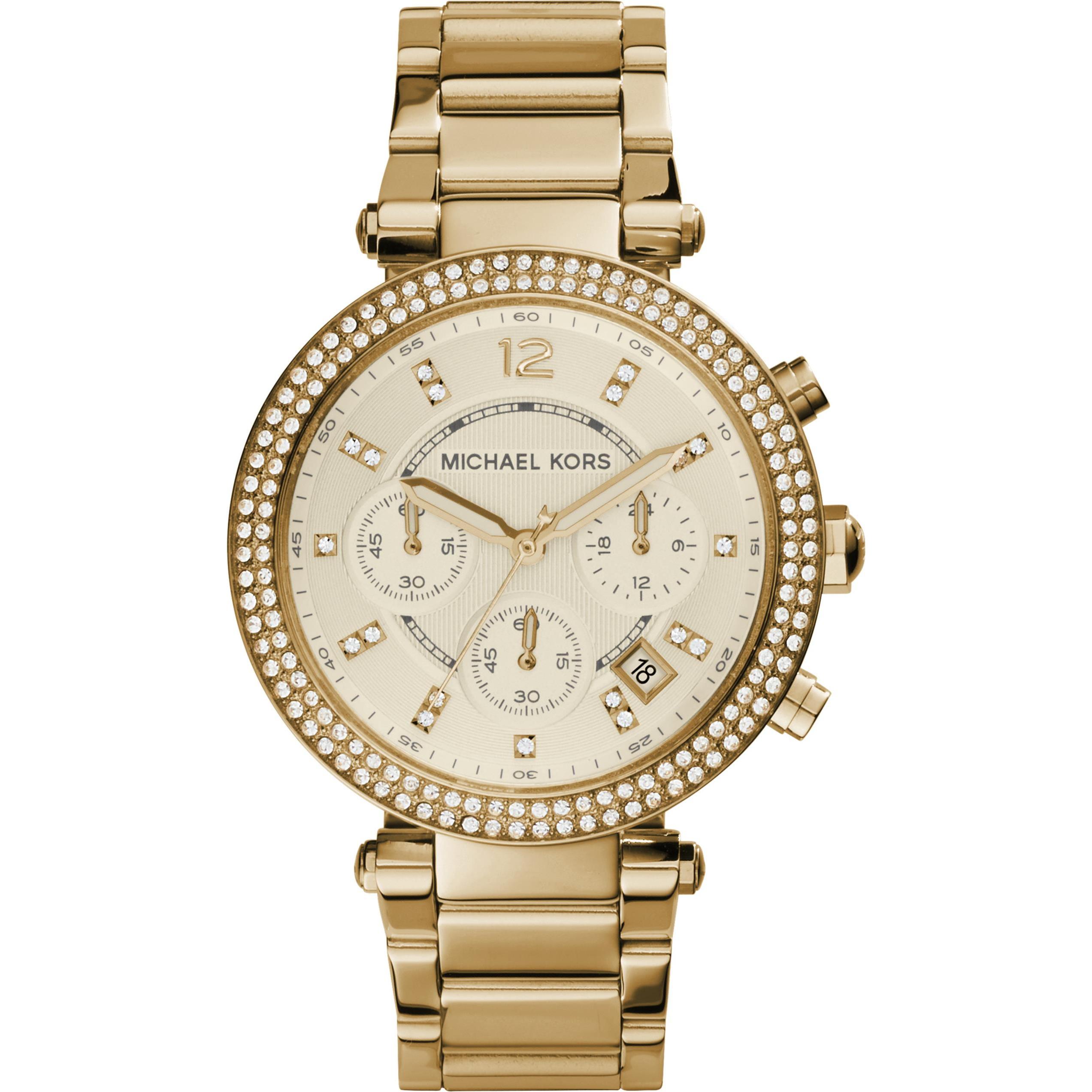 Michael Kors, Armbanduhr, Parker, Gold, (Chronograph, 39 mm)