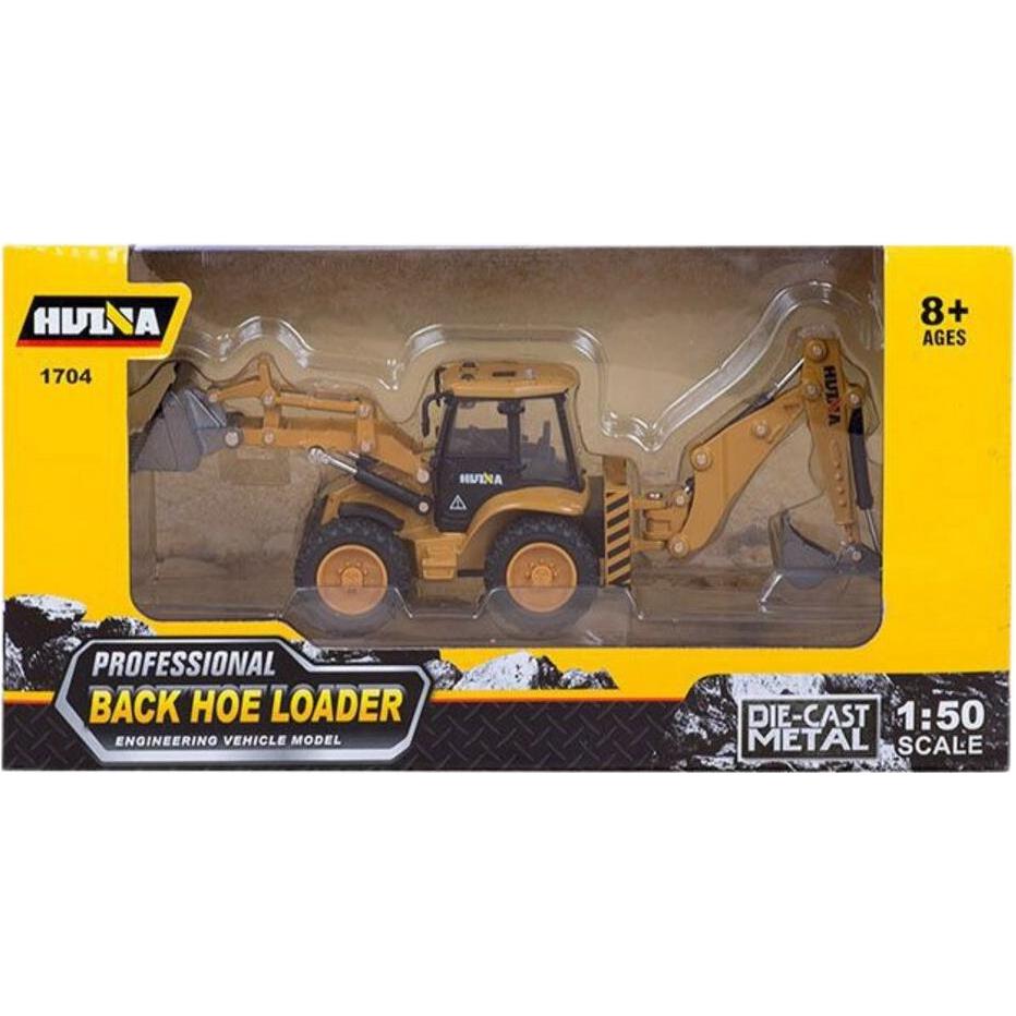 Huina Koparko Ładowarka Teleskopowa Metalowa Żółta 1:50