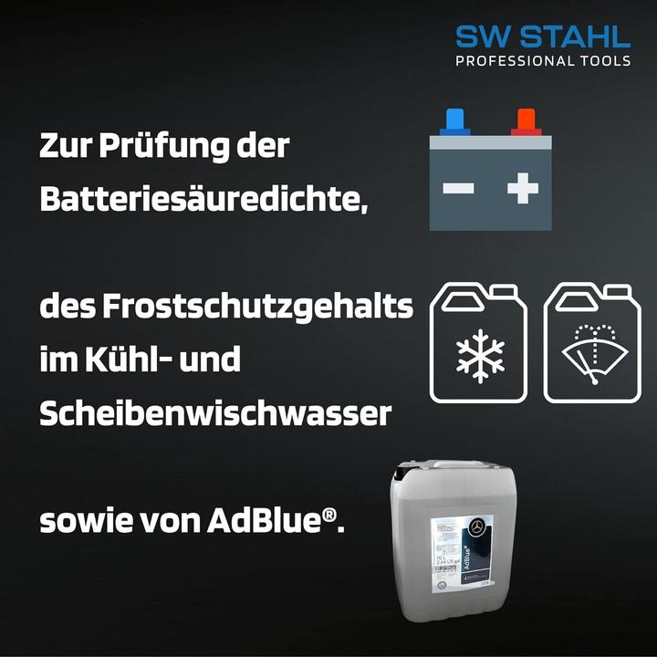 Actual product image SW-Stahl 21550L Refraktometer I zur Prüfung von Frostschutzmittel, Batteriesäure und Adblue I Werkze